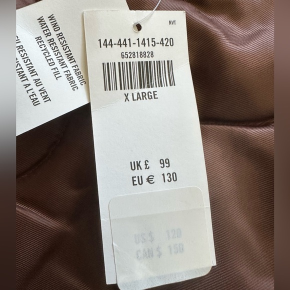 Abercrombie & Fitch Dark Brown Quilted Liner Jacket Size XL - Picture 11 of 14